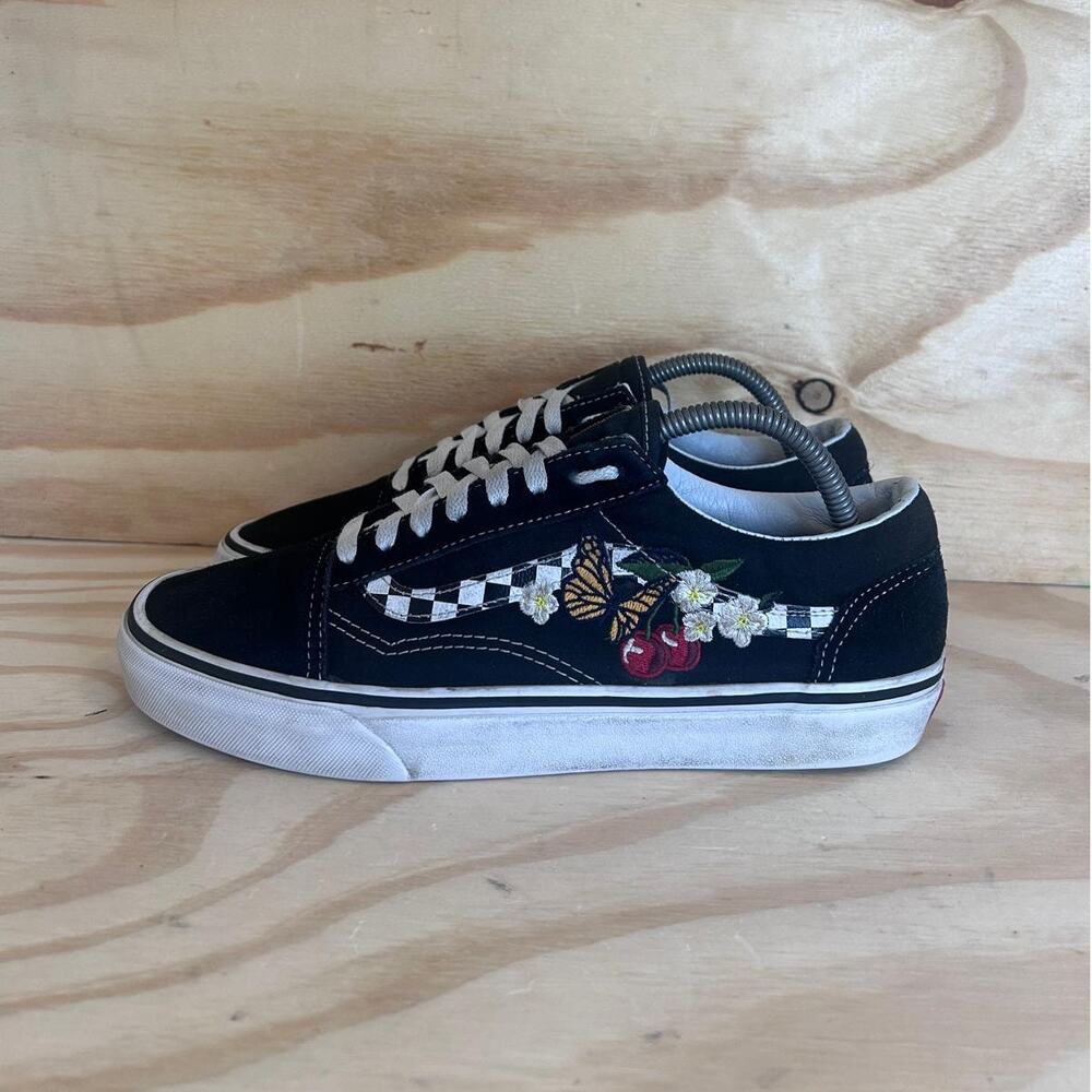 Vans Off The Wall - Old Skool Checker Floral - Sneakers - Black - Women's - 10 - Picture 3 of 9